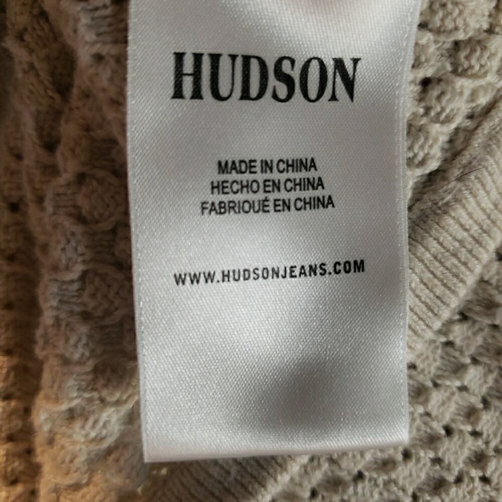 Hudson Los Angeles‎ XS Women Sweater Twisted Back Cream Reversible MSRP $165 - Picture 4 of 10